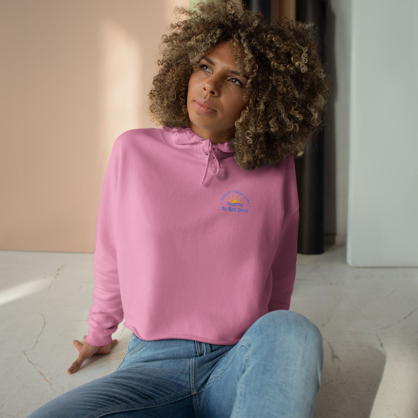 No Bad Days Crop Hoodie