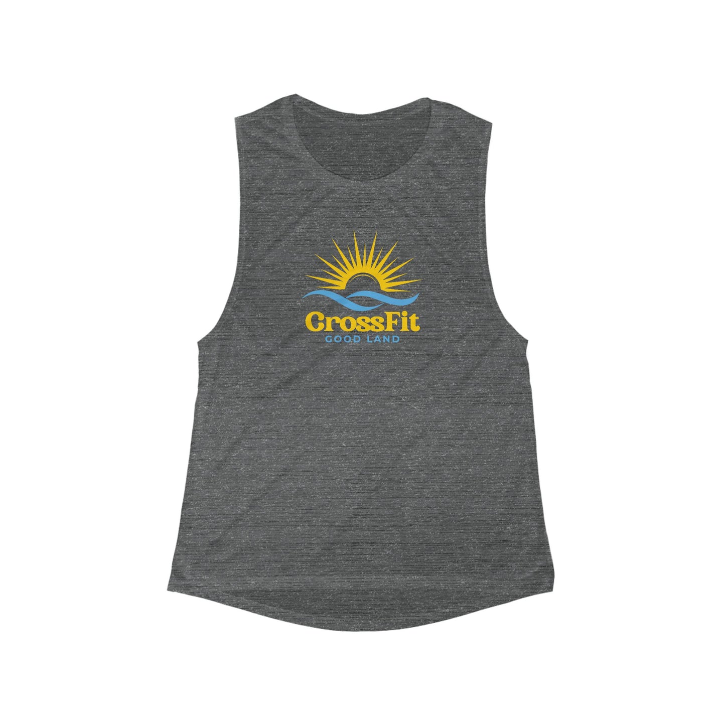 Sunrise Over Water - Women's Flowy Scoop Muscle Tank