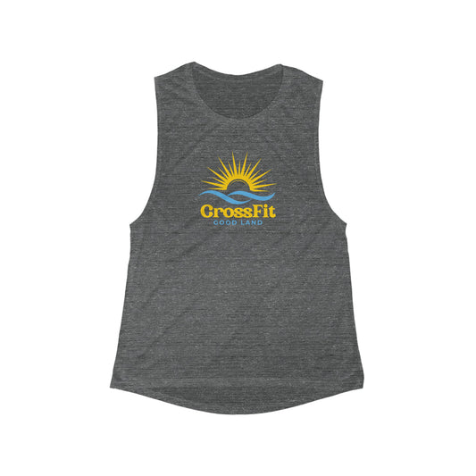 Sunrise Over Water - Women's Flowy Scoop Muscle Tank