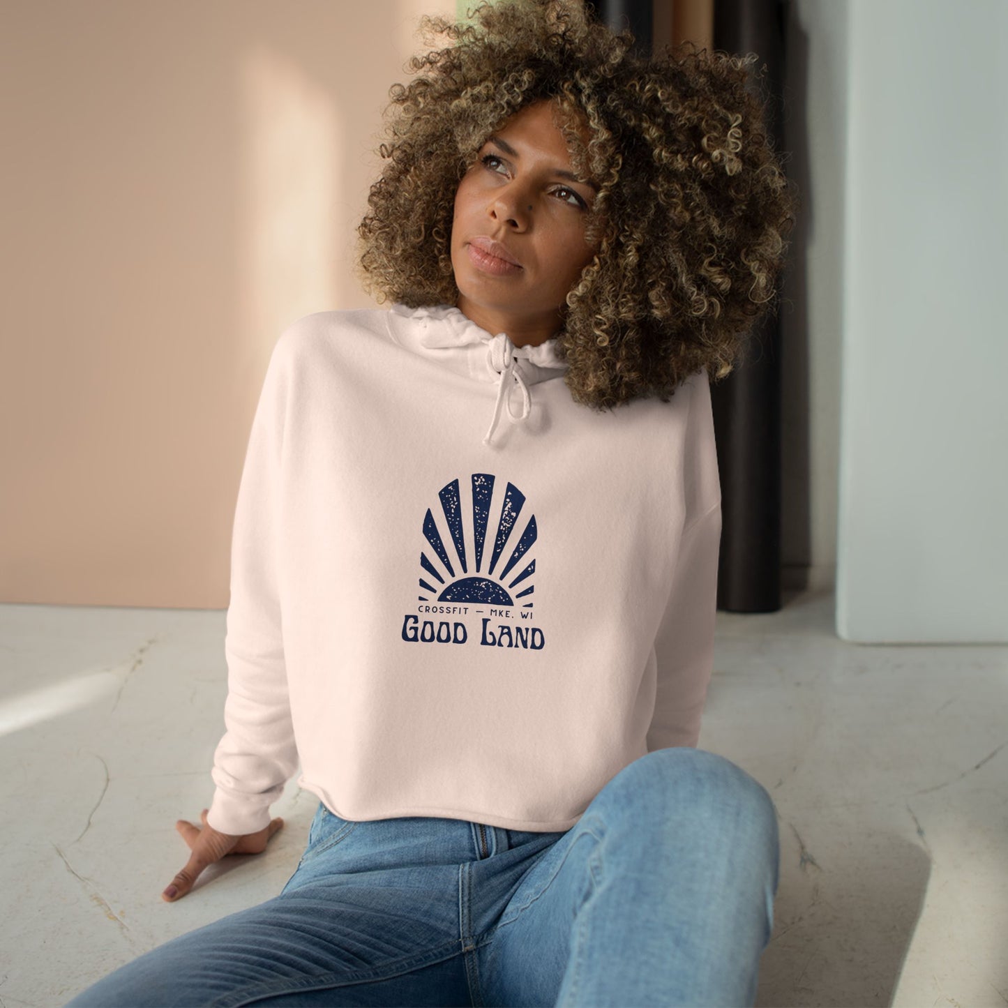 Sun Rays Crop Hoodie