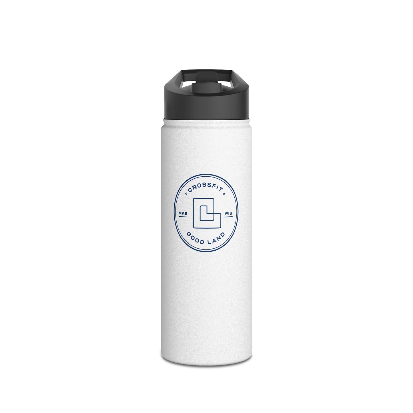 Badge Logo Stainless Steel Water Bottle, Standard Lid