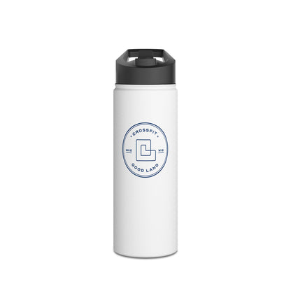 Badge Logo Stainless Steel Water Bottle, Standard Lid