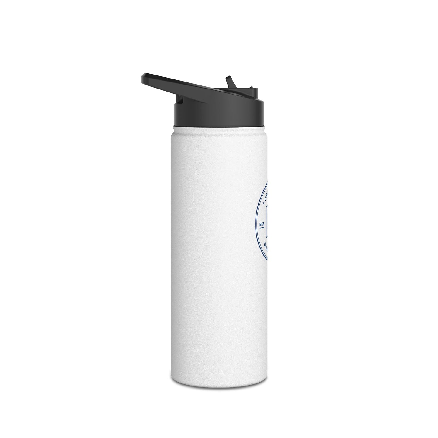 Badge Logo Stainless Steel Water Bottle, Standard Lid