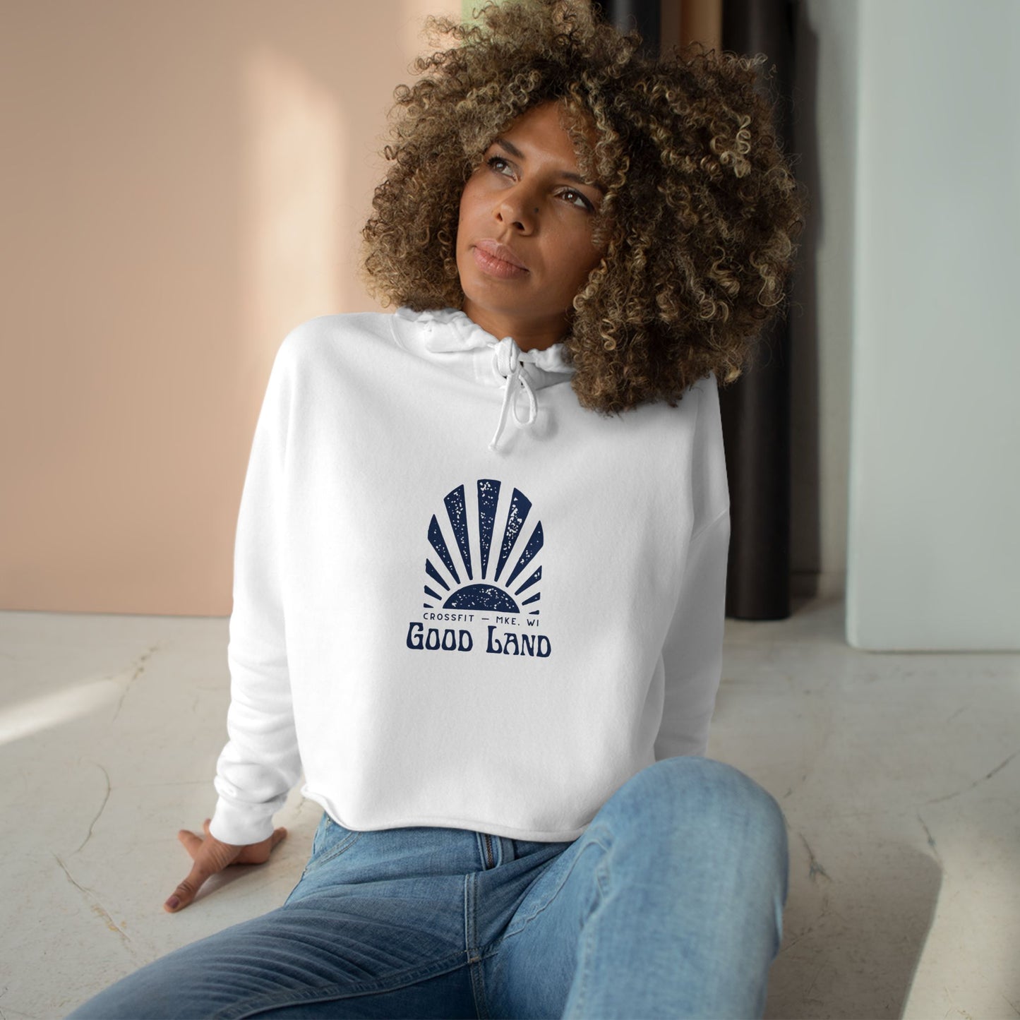 Sun Rays Crop Hoodie