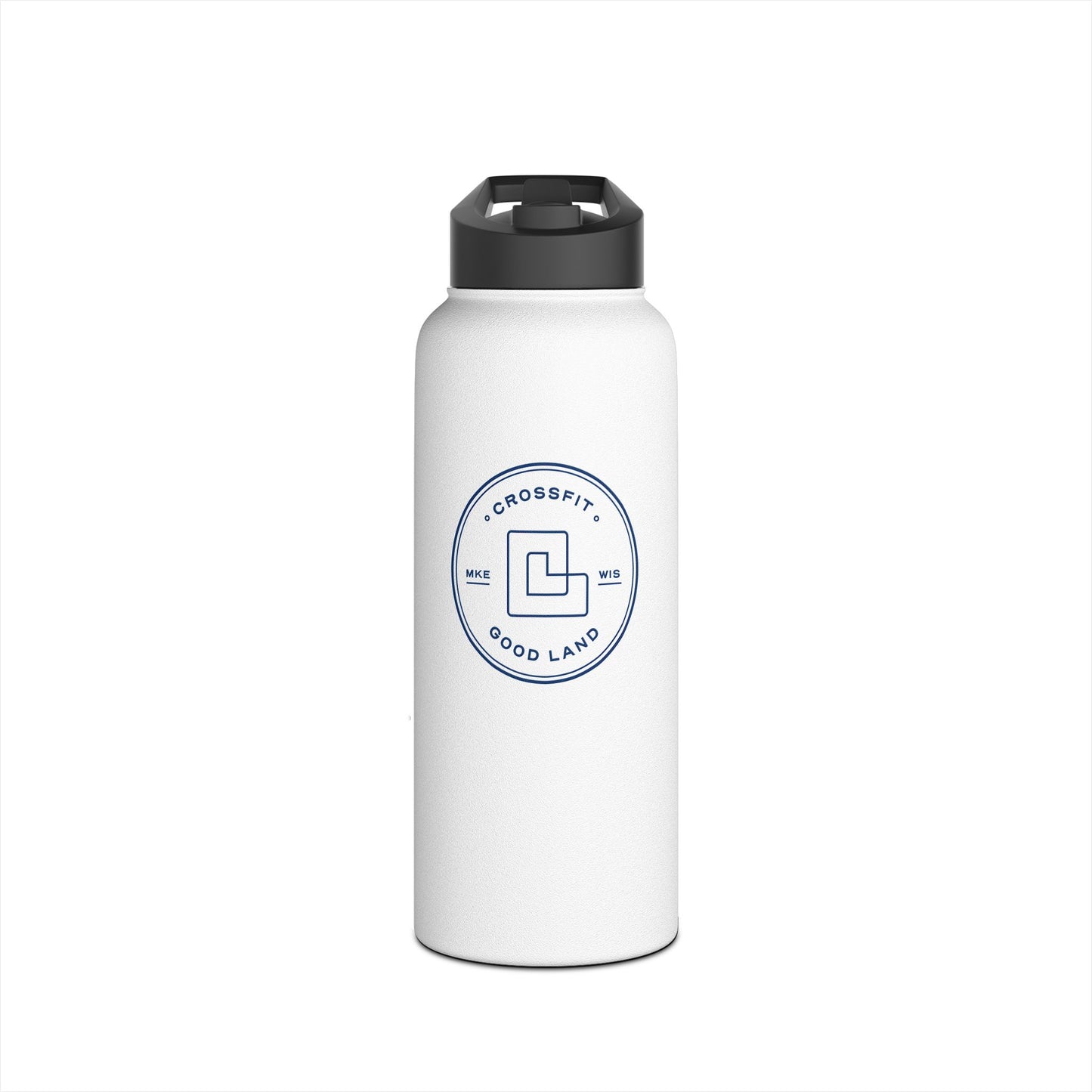 Badge Logo Stainless Steel Water Bottle, Standard Lid