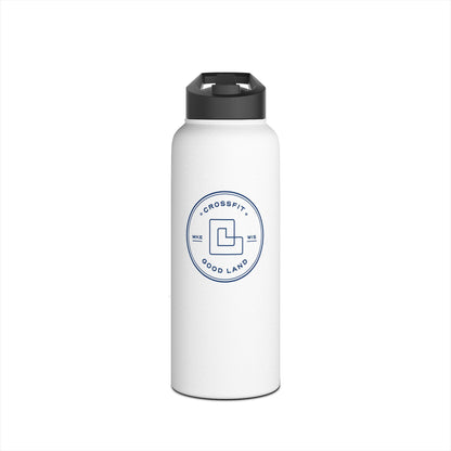 Badge Logo Stainless Steel Water Bottle, Standard Lid