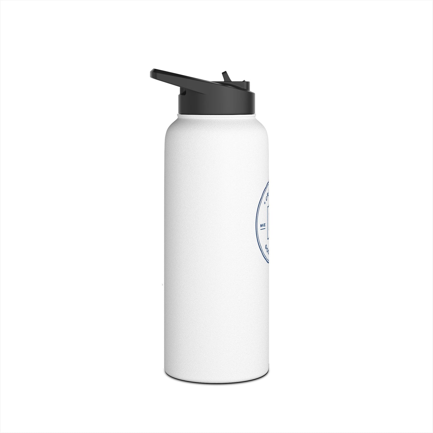 Badge Logo Stainless Steel Water Bottle, Standard Lid