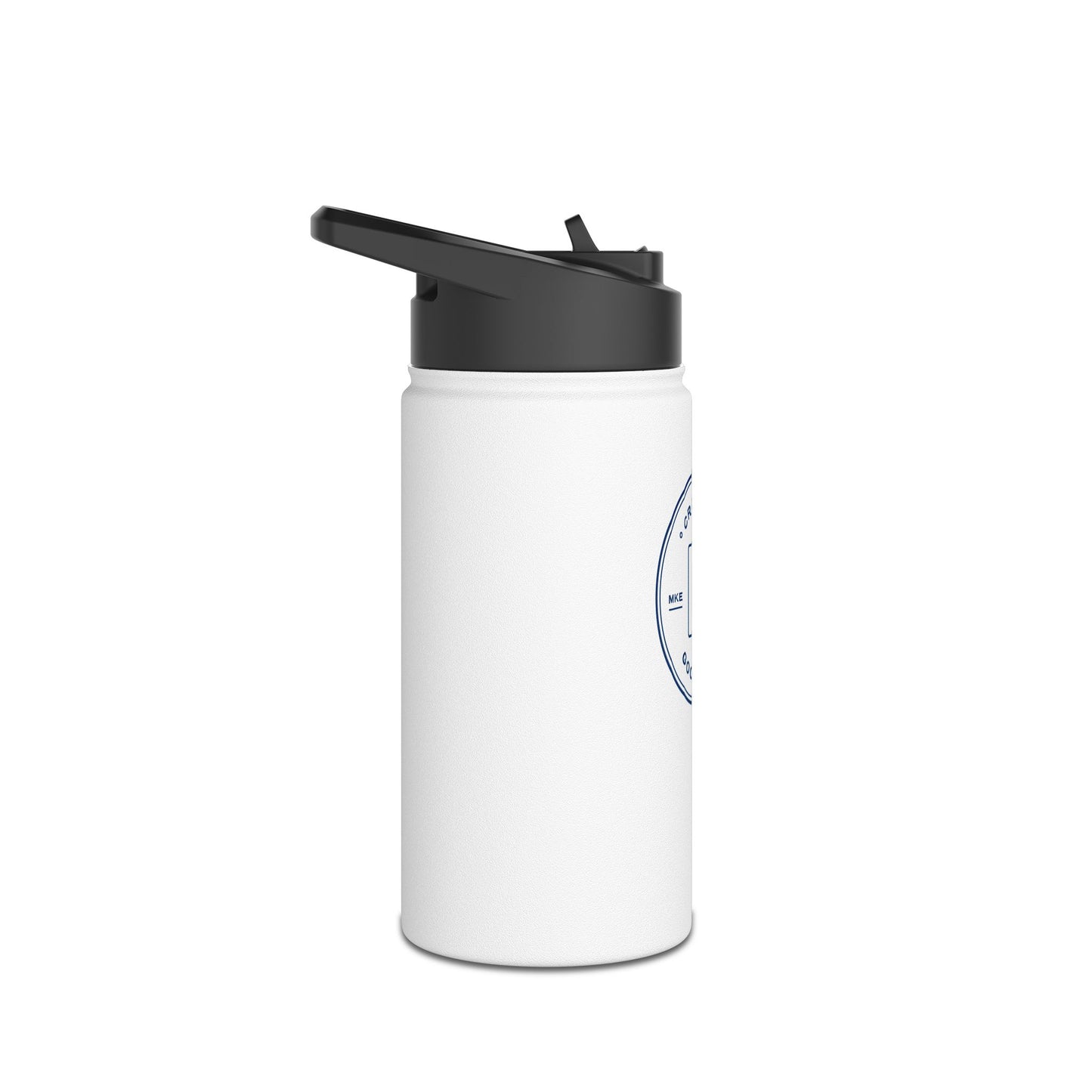 Badge Logo Stainless Steel Water Bottle, Standard Lid