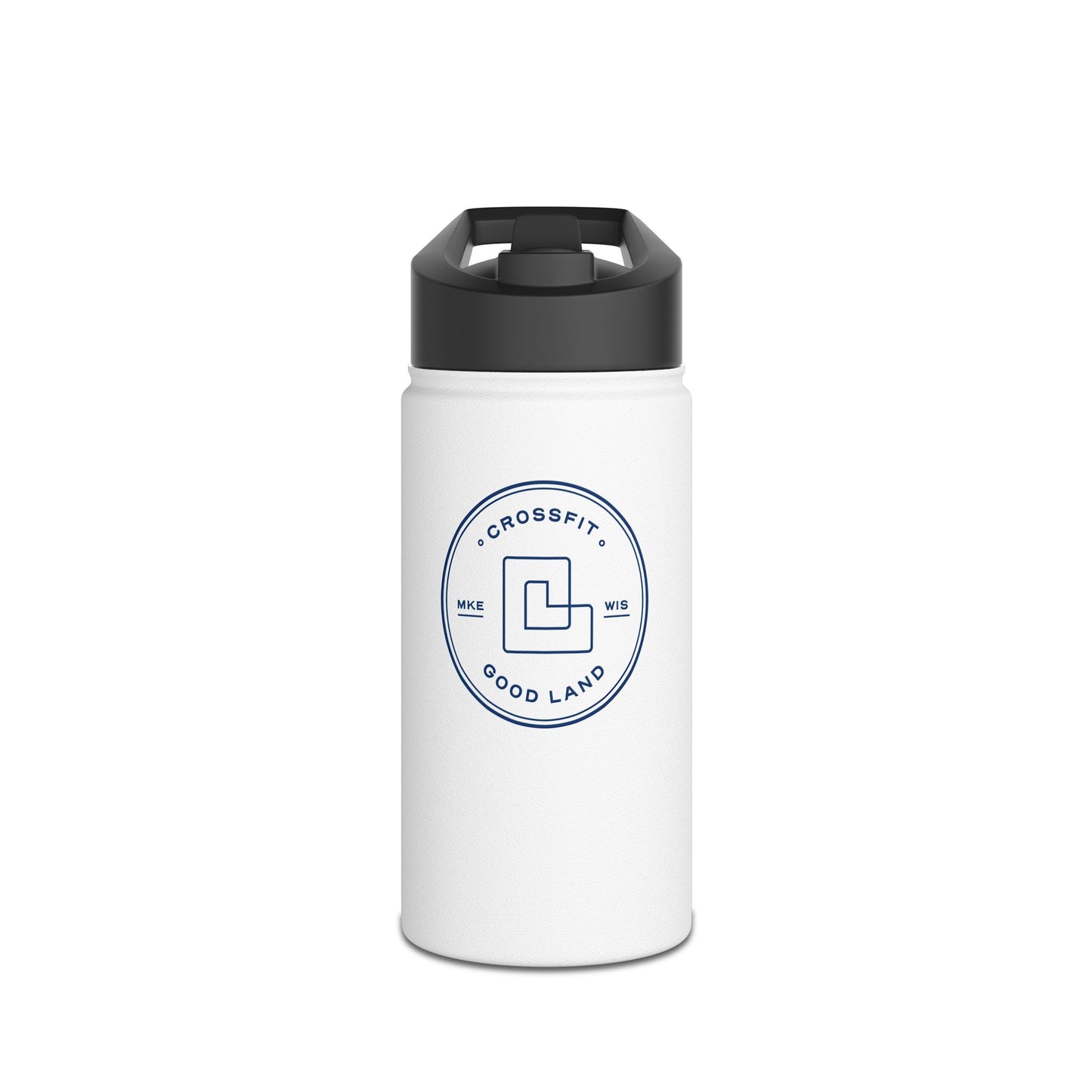 Badge Logo Stainless Steel Water Bottle, Standard Lid
