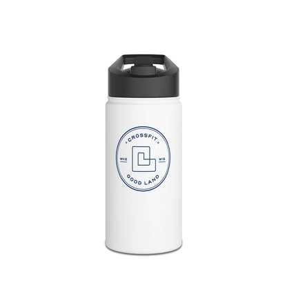 Badge Logo Stainless Steel Water Bottle, Standard Lid