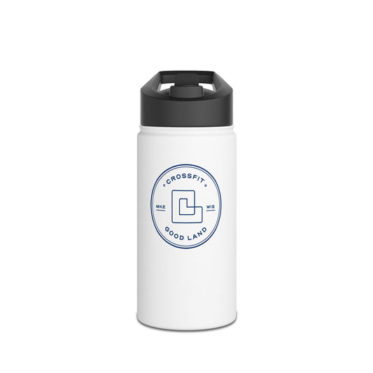 Badge Logo Stainless Steel Water Bottle, Standard Lid